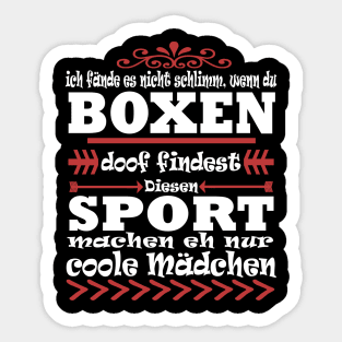 Boxen Mädchensport Hobby Geschenk Boxhandschuhe Sticker